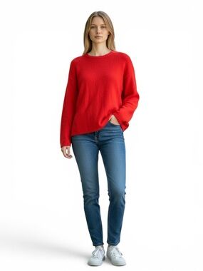 Sandro Paris Bouclé Knit Sweater NWT Red Made in Italy Size M $370 NWT